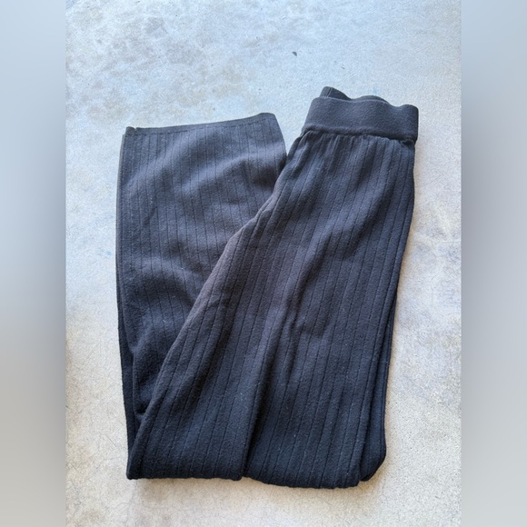 Abercrombie & Fitch Black Ribbed Joggers - Picture 1 of 2
